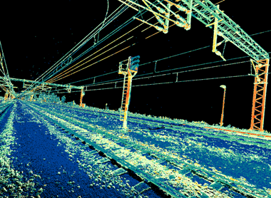 Laserkeilauskuva rautatiestä
